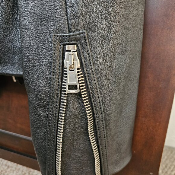 Acne Studios Leather Moto Jacket - Picture 7 of 9